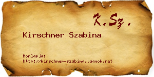 Kirschner Szabina névjegykártya